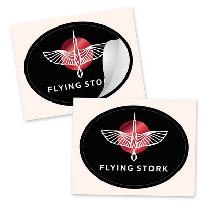 3" x 4" Oval Foil Sticker