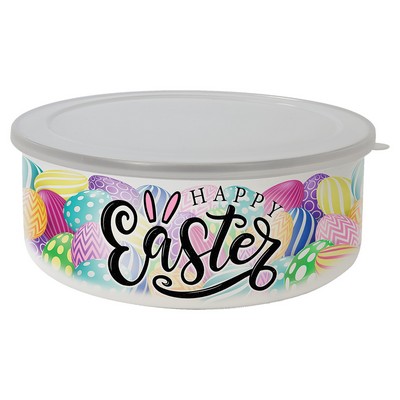 Enamel Bowl with Lid