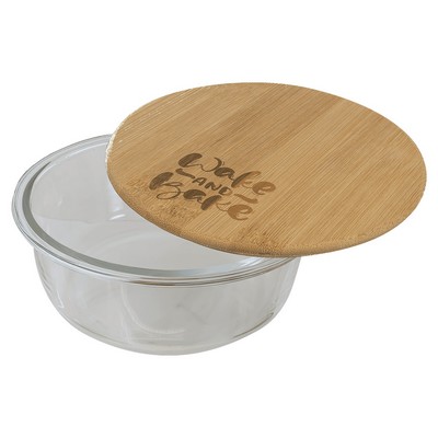 Glass Container with Bamboo Lid
