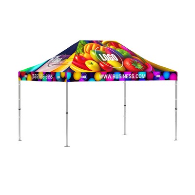 Recycled pop up tent - 10'x15' printed recycled roof