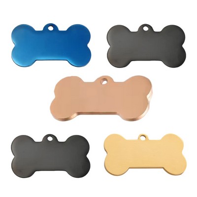 Bone Shaped Brass Pet Tag (1.73" x 0.87")