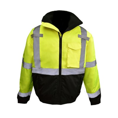 Radians® Class 3 High Visibility Weatherproof Bomber Jacket with Quilted Built-in Liner