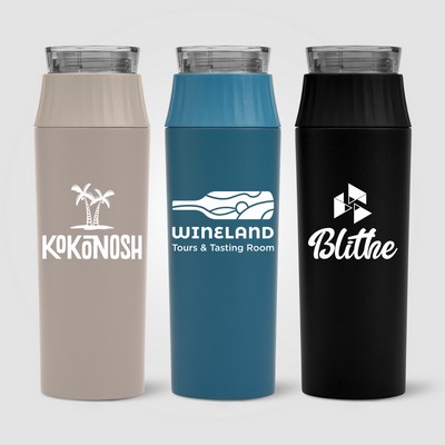 Majesty Recycled Stainless Steel Leakproof Lid Bottle - 20 oz. - Silkscreen