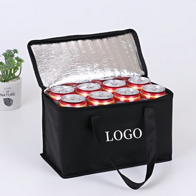Non Woven Insulation Bag Portable Lunch Bag Takeaway Outdoor Picnic Bag 11"x5 1/2"