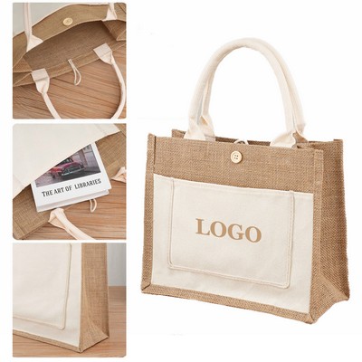 Reusable Jute Tote Bag