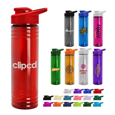 ECO Dash 24 oz. Ribbed USA Bottle with Drink-Thru Lid