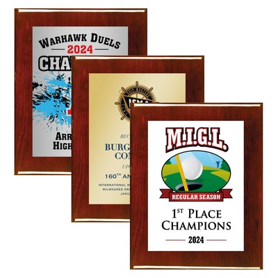 10 1/2" x 13" Rosewood Piano Plaque w/ Full Color Sublimated Imprint