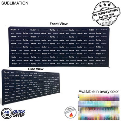 48Hr Quick Ship - 20'W x 8'H EuroFit Tension Fabric Straight Wall Display Kit, Double Sided Graphics