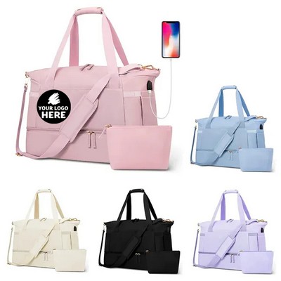 Charging Sports Duffel Bag For Gym & Travel