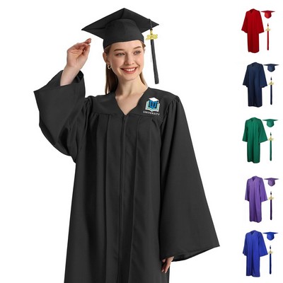Unisex Graduation Gown Cap Tassel Set