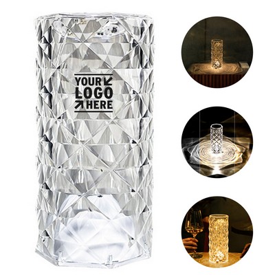 Crystal Rose Glow Table Lamp