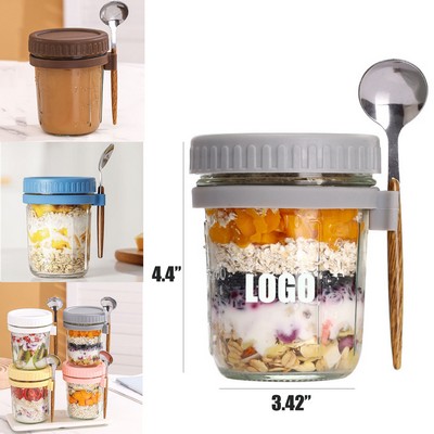 Breakfast Glass with Attached Spoon
