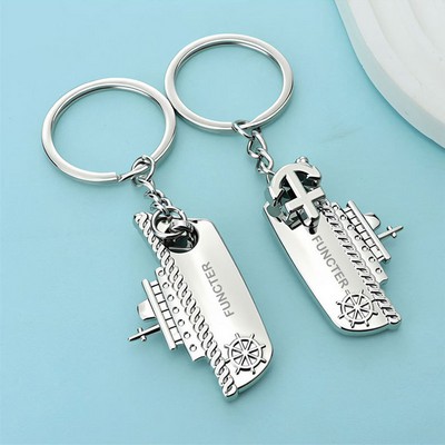 Cruise Keychain Pendant Customized Navigation Club Travel Commemorative Gift Keychain