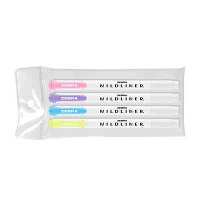 Zebra Mildliner Double Ended Highlighter & Marker, 4 ct.
