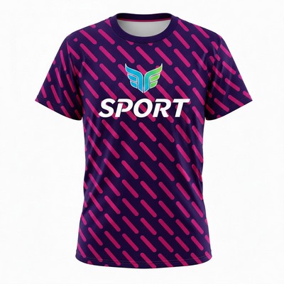 Unisex Sublimated Pinhole Mesh Short Sleeve T Shirt 150GSM