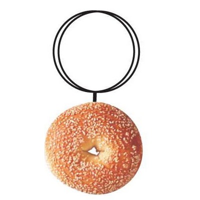 Sesame Bagel Executive Key Chain w/Mirrored Back (6 Square Inch)