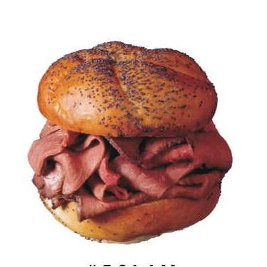 Roast Beef Sandwich Executive Magnet w/ Full Magnetic Back (6 Square Inch)