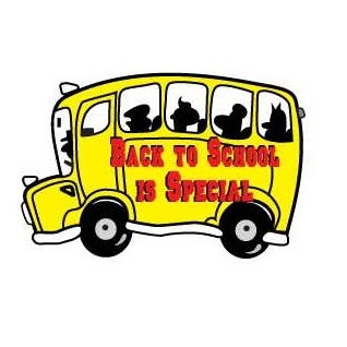 School Bus w/ Slogan Executive Magnet w/ Full Magnetic Back (3 Square Inch)