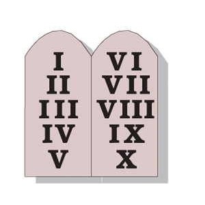 10 Commandments Executive Magnet w/ Full Magnetic Back (4 Square Inch)
