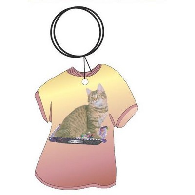 Pixiebob Cat T Shirt Keychain w/Mirror Back (4 Square Inch)