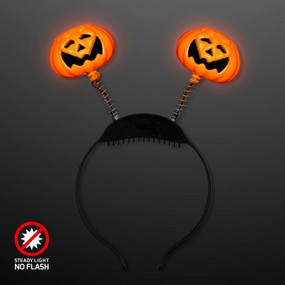 Light Up Pumpkin Bopper Headbands - BLANK
