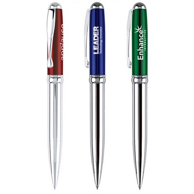 Twist Action Metal Pen w/Chrome Barrel