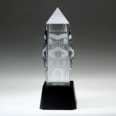 America 250 10" Liberty Obelisk Crystal Award w/Base