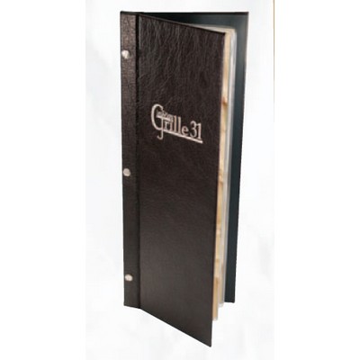 Chicago 3 Hole Screw Post Menu Cover (5 1/2"x11"Insert)