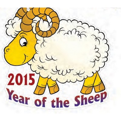 2015 Year of The Sheep Promotional Key Chain w/ Black Back (12 Square Inch)