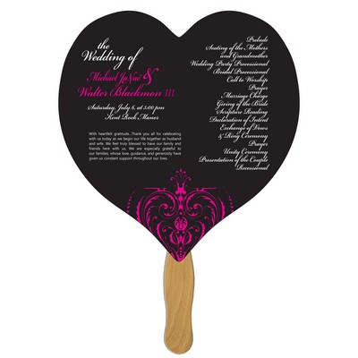 Heart Hand Fan Full Color (1 Side)