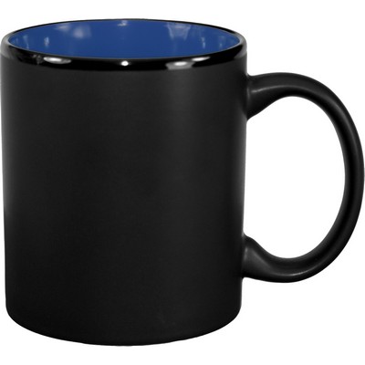 11 Oz. Hilo C-Handle Mug (Matte Black/Ocean Blue)