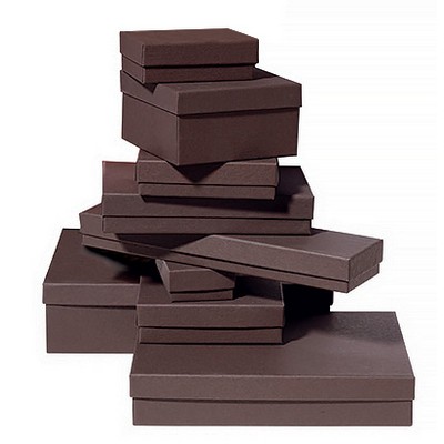 Embossed Chocolate Jewelry Box (5 7/16"x3 1/2"x1")