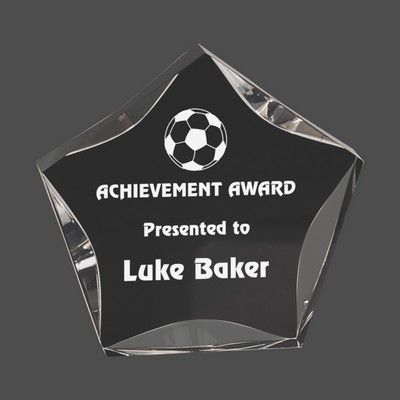 Black/Clear Luminary Star Acrylic Award (6")