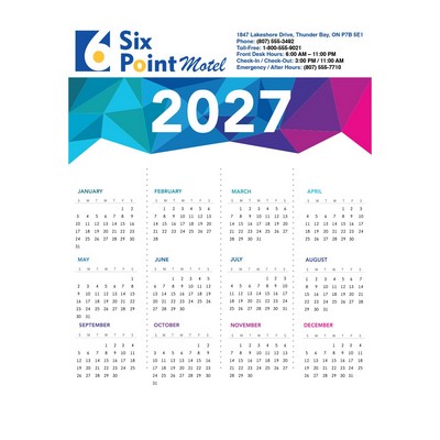 Wall Calendar - 8.5"x11"