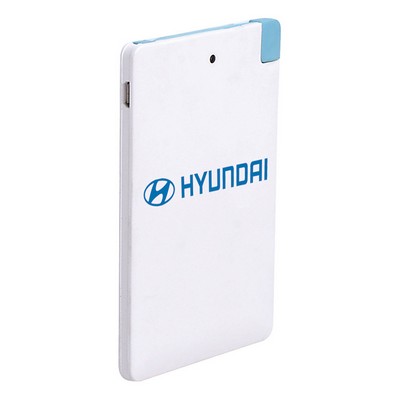 1000 mAh Super Slim Power Bank w/Integrated Micro USB & iPhone® Cable Connector