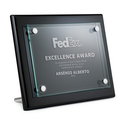 10½" x 13" Black & Acrylic Stand-Off Plaque