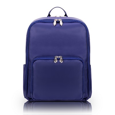 TRANSPORTER | 15" Navy Nylon Dual-Compartment Laptop & Tablet Backpack | McKleinUSA