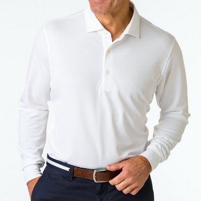 Fairway & Greene Men's McHugh Long Sleeve Pique Polo Shirt
