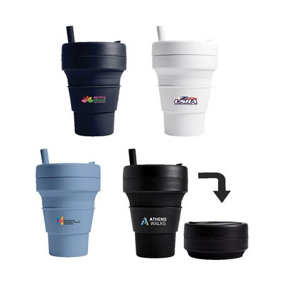 Stojo 16 Oz. Collapsible Cup (Full Color Digital)