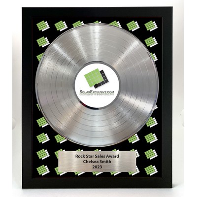 Platinum Framed 12" Record - Custom Backer + Plate - 15 x 18