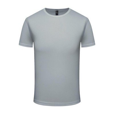 Custom Short Sleeve Crew Neck Polyester T-Shirt