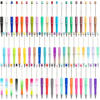 Beadable Pen Plastic Bead Black Ink Ballpoint