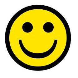 Smiley Face Magnet w/ Full Magnetic Back (8 Square Inch)