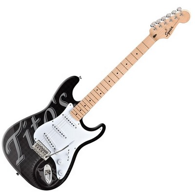 Fender Squier Strat Electric Guitar, Full Size with Custom Graphics