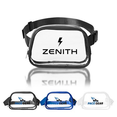 Stadium Approved Clear PVC Crossbody Belt Bag