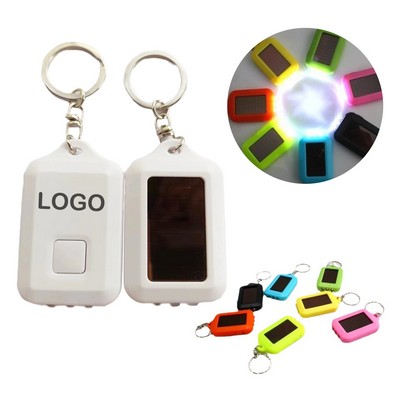 Solar Powered LED Light Keychain