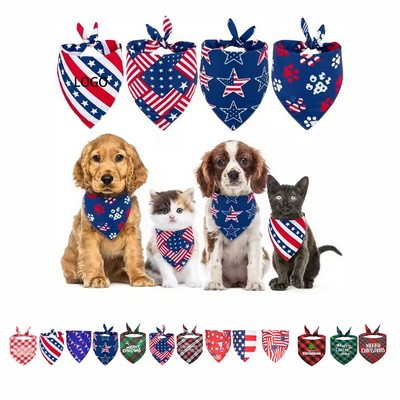 Polyster Full Color Triangle Pet Bandana