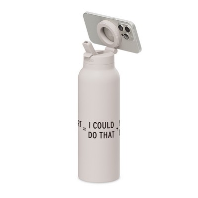 RINGO Pro Water Bottle with Magnetic Booster Ring - 24 Oz. - Ivory