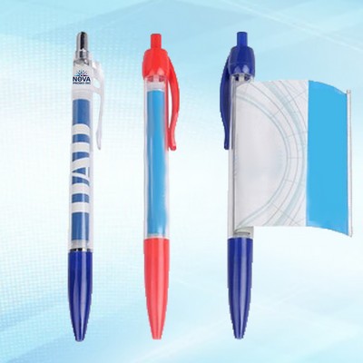Retractable Banner Ballpoint Pens for Convenient Writing and Eye-Catching Promotional Tool
