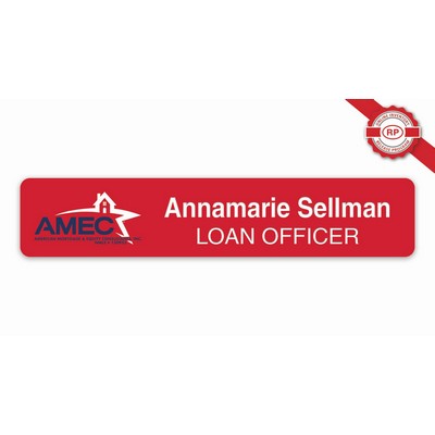 USA Made Name Plate w/UV Inkjet Logo & Engraved (2x10 Inches)